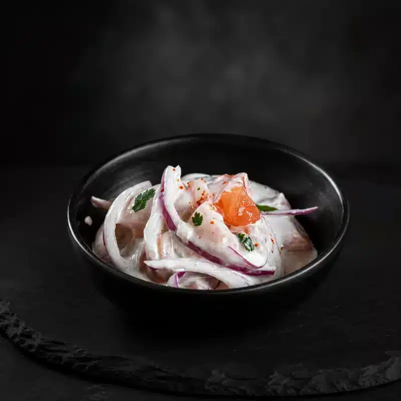5 OZ DE CEVICHE DE SALMON